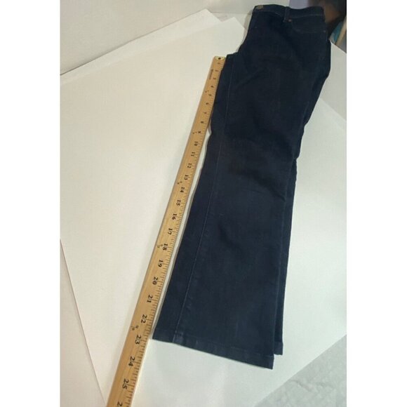 Ann Taylor Loft Modern Kick Crop Denim Jeans Dark Wash Stretchy Wimen’s 27/4P - Picture 8 of 9